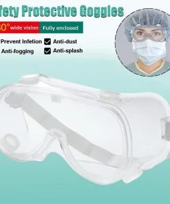 Tableclothsfactory Big Clearance Sale Adjustable Protective Goggles, Safety Eyewear With Anti Fog Coating And Air Vents