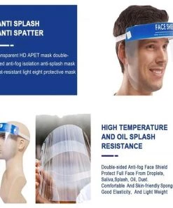 Tableclothsfactory Big Clearance Sale Protective Face Shield Mask, Sneeze Guard With Elastic Band And Comfort Sponge - Protects From Sneezing, Coughing, Splashes, Droplets 19 Tableclothsfactory Big Clearance Sale Protective Face Shield Mask, Sneeze Guard With Elastic Band And Comfort Sponge - Protects From Sneezing, Coughing, Splashes, Droplets