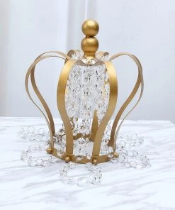 HIER_5170 3ft | Clear Acrylic Crystal Diamond Teardrop Beads, Garland Chain Roll Chargers & Centerpieces