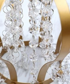 HIER_5170 3ft | Clear Acrylic Crystal Diamond Teardrop Beads, Garland Chain Roll Chargers & Centerpieces