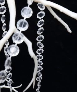 HIER_5170 Chargers & Centerpieces 30ft | Clear Acrylic Crystal Diamond Garland Chain Bead Roll | 10mm