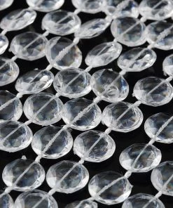 HIER_5170 Chargers & Centerpieces 30ft | Clear Acrylic Crystal Diamond Garland Chain Bead Roll | 10mm