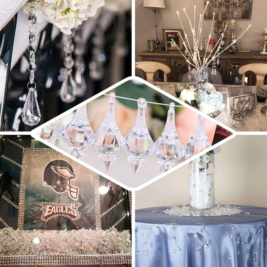 HIER_5170 Chargers & Centerpieces 108 Pcs Grape Design Acrylic Crystal Garland 5 HIER_5170 Chargers & Centerpieces 108 Pcs Grape Design Acrylic Crystal Garland