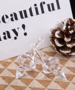 HIER_5170 Chargers & Centerpieces 50 Pcs | Clear Cupids Acrylic Diamond Arrowheads With Option To Hang