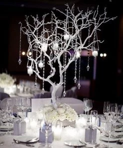 HIER_5170 Chandelier Raindrop Crystals | 240 PCS | 20MM | Black | Acrylic Teardrop Crystals Chargers & Centerpieces