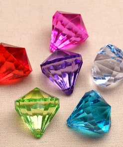 HIER_5170 Chandelier Raindrop Crystals | 240 PCS | 20MM | Black | Acrylic Teardrop Crystals Chargers & Centerpieces