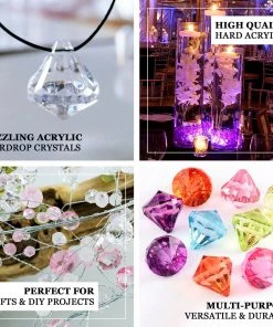 HIER_5170 Chargers & Centerpieces Chandelier Raindrop Crystals | 240 PCS | 20MM | Pink | Acrylic Teardrop Crystals 15 HIER_5170 Chargers & Centerpieces Chandelier Raindrop Crystals | 240 PCS | 20MM | Pink | Acrylic Teardrop Crystals