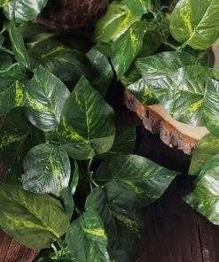 HIER_1220 8ft | Green UV Protected Artificial Silk Ivy Leaf Garland Vine, Outdoor/Indoor