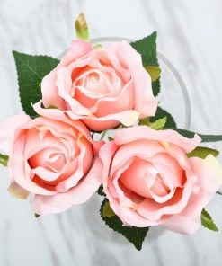 HIER_1400 Artificial Flower & Plants 31" | 24pcs Blush/Rose Gold Long Stem Artificial Silk Roses Flowers 22 HIER_1400 Artificial Flower & Plants 31