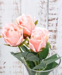 HIER_1400 Artificial Flower & Plants 31" | 24pcs Blush/Rose Gold Long Stem Artificial Silk Roses Flowers 23 HIER_1400 Artificial Flower & Plants 31