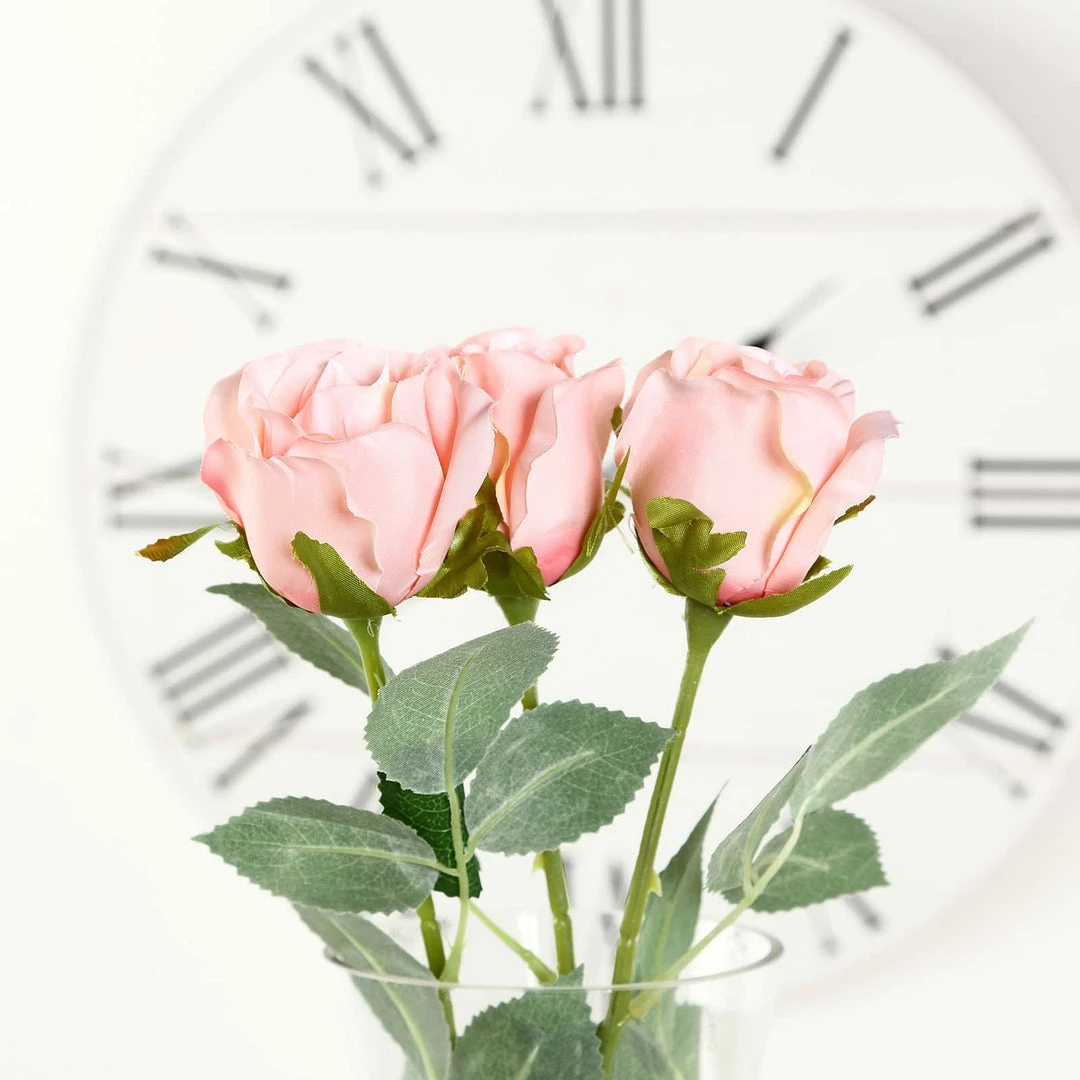 HIER_1400 Artificial Flower & Plants 31" | 24pcs Blush/Rose Gold Long Stem Artificial Silk Roses Flowers 14 HIER_1400 Artificial Flower & Plants 31" | 24pcs Blush/Rose Gold Long Stem Artificial Silk Roses Flowers