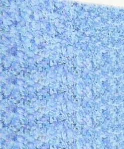 HIER_1910 Artificial Hydrangeas Arrangements 11 Sq Ft. | 4 Panels UV Protected Hydrangea Flower Wall Mat Backdrop | Serenity Blue