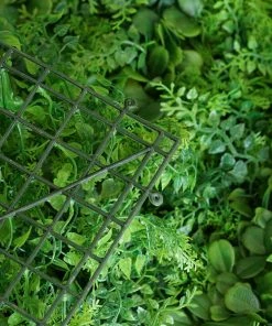 HIER_1920 11 Sq Ft. | 4 Panels Green Boxwood Hedge Locust & Cypress Garden Wall Backdrop Mat