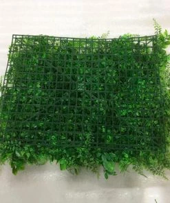 HIER_1920 11 Sq Ft. | 4 Panels Green Boxwood Hedge Locust & Cypress Garden Wall Backdrop Mat