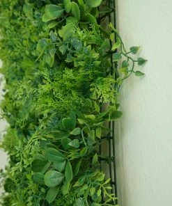 HIER_1920 11 Sq Ft. | 4 Panels Green Boxwood Hedge Locust & Cypress Garden Wall Backdrop Mat