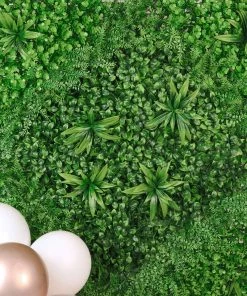 HIER_1920 13 Sq. Ft. | Boxwood/Fern Greenery Garden Wall, Grass Backdrop Mat, Indoor/Outdoor UV Protected Assorted Foliage - 4 Artificial Panels Artificial Flower & Plants
