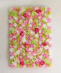 HIER_1910 13 Sq Ft. | 4 Panels UV Protected Assorted Flower Wall Mat Backdrop | Spring Mix