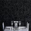 HIER_1910 11 Sq Ft. | 4 Panels 3D Silk Rose & Hydrangea Flower Wall Mat Backdrop | Black Artificial Hydrangeas Arrangements