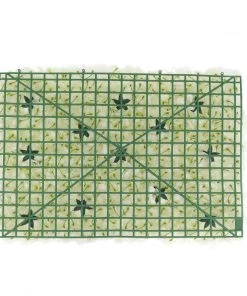 HIER_1910 Artificial Flower & Plants 11 Sq Ft. | 4 Panels 3D Silk Rose & Hydrangea Flower Wall Mat Backdrop | Cream