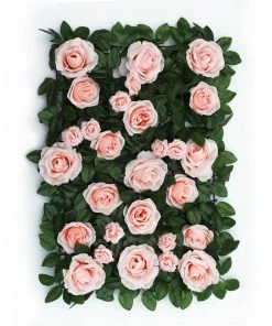 HIER_1910 3 Sq Ft. | Easy-Install Silk Rose Flower Mat, Wall Panel Backdrop - Blush/Rose Gold 23 HIER_1910 3 Sq Ft. | Easy-Install Silk Rose Flower Mat, Wall Panel Backdrop - Blush/Rose Gold