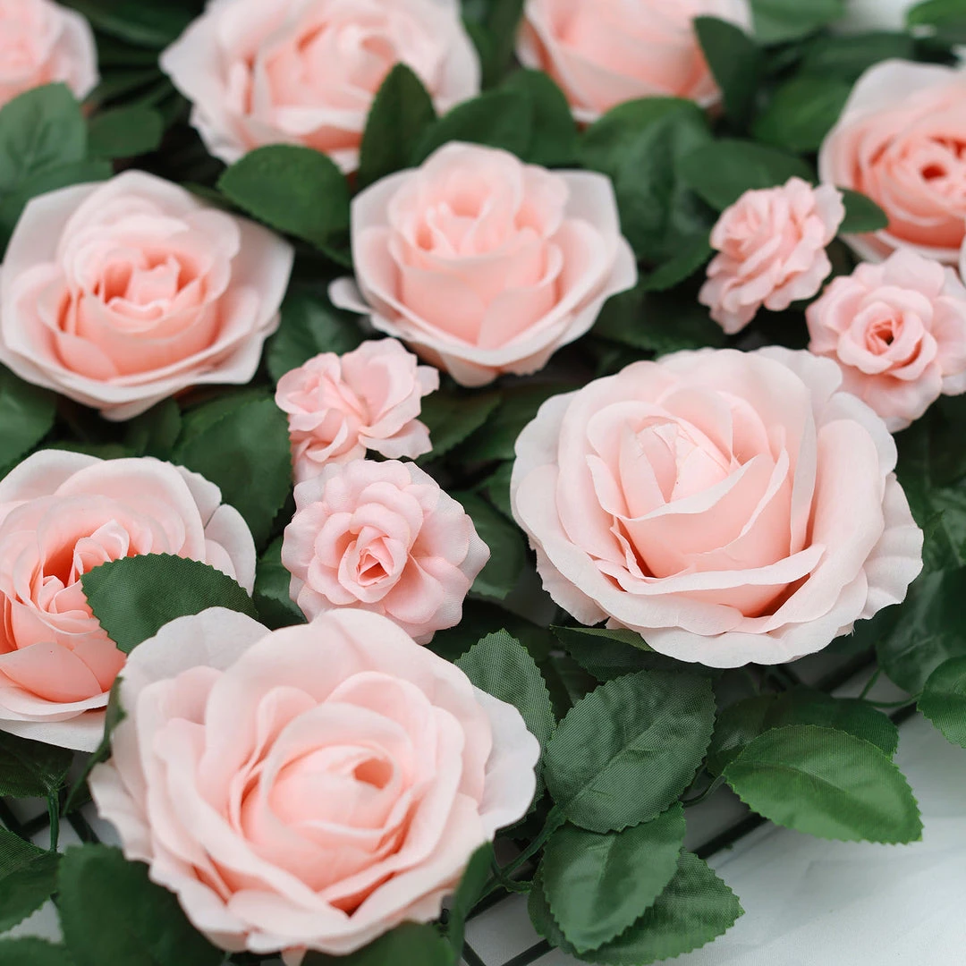 HIER_1910 3 Sq Ft. | Easy-Install Silk Rose Flower Mat, Wall Panel Backdrop - Blush/Rose Gold 10 HIER_1910 3 Sq Ft. | Easy-Install Silk Rose Flower Mat, Wall Panel Backdrop - Blush/Rose Gold