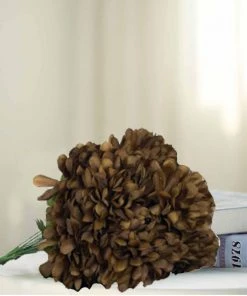 HIER_1100 4 Bushes | Chocolate Artificial Silk Chrysanthemums | 56 Faux Flowers Faux Carnations | Mums 11 HIER_1100 4 Bushes | Chocolate Artificial Silk Chrysanthemums | 56 Faux Flowers Faux Carnations | Mums