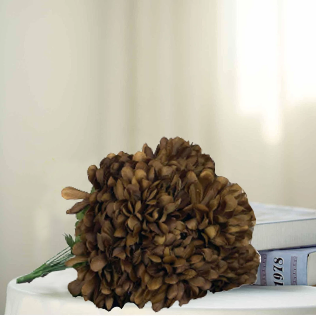 HIER_1100 4 Bushes | Chocolate Artificial Silk Chrysanthemums | 56 Faux Flowers Faux Carnations | Mums 6 HIER_1100 4 Bushes | Chocolate Artificial Silk Chrysanthemums | 56 Faux Flowers Faux Carnations | Mums