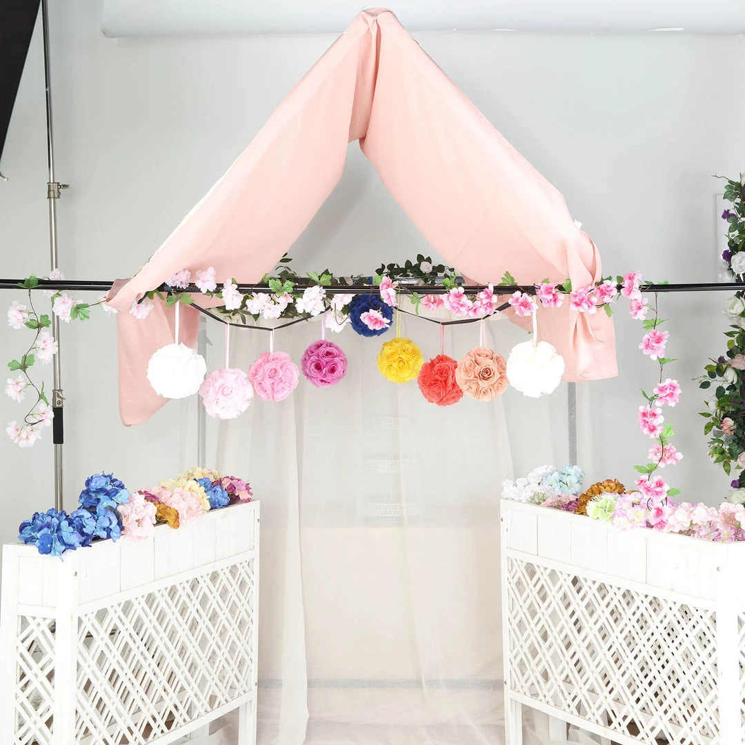 HIER_1500 2 Pack | 7" Coral Artificial Rose Flower Ball, Silk Kissing Ball Chargers & Centerpieces 9 HIER_1500 2 Pack | 7" Coral Artificial Rose Flower Ball, Silk Kissing Ball Chargers & Centerpieces