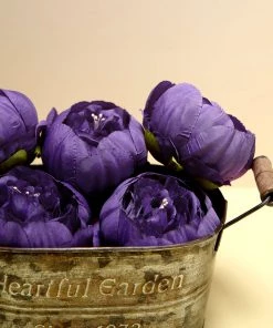 HIER_1130 Chargers & Centerpieces 10 Pack | 3" Purple Artificial Silk DIY Craft Peony Flower Heads 20 HIER_1130 Chargers & Centerpieces 10 Pack | 3