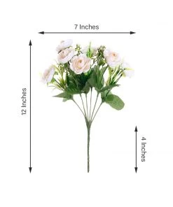 HIER_1130 4 Bushes | Blush/Rose Gold Artificial Silk Peony Flower Bouquet Arrangement Chargers & Centerpieces 15 HIER_1130 4 Bushes | Blush/Rose Gold Artificial Silk Peony Flower Bouquet Arrangement Chargers & Centerpieces