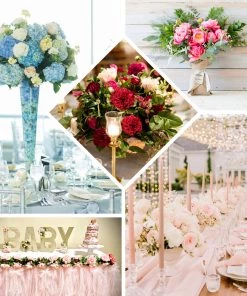 HIER_1130 Chargers & Centerpieces 2 Bouquets | Red Artificial Silk Peony Flower Bush Arrangement 16 HIER_1130 Chargers & Centerpieces 2 Bouquets | Red Artificial Silk Peony Flower Bush Arrangement