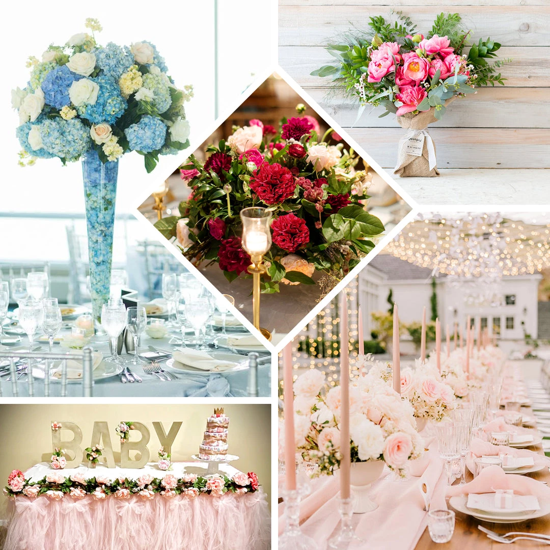 HIER_1130 Chargers & Centerpieces 2 Bouquets | Red Artificial Silk Peony Flower Bush Arrangement 5 HIER_1130 Chargers & Centerpieces 2 Bouquets | Red Artificial Silk Peony Flower Bush Arrangement