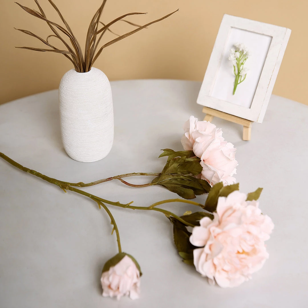 HIER_1130 2 Bushes | 29" Tall Blush/Rose Gold Artificial Silk Peony Flower Bouquets 9 HIER_1130 2 Bushes | 29" Tall Blush/Rose Gold Artificial Silk Peony Flower Bouquets