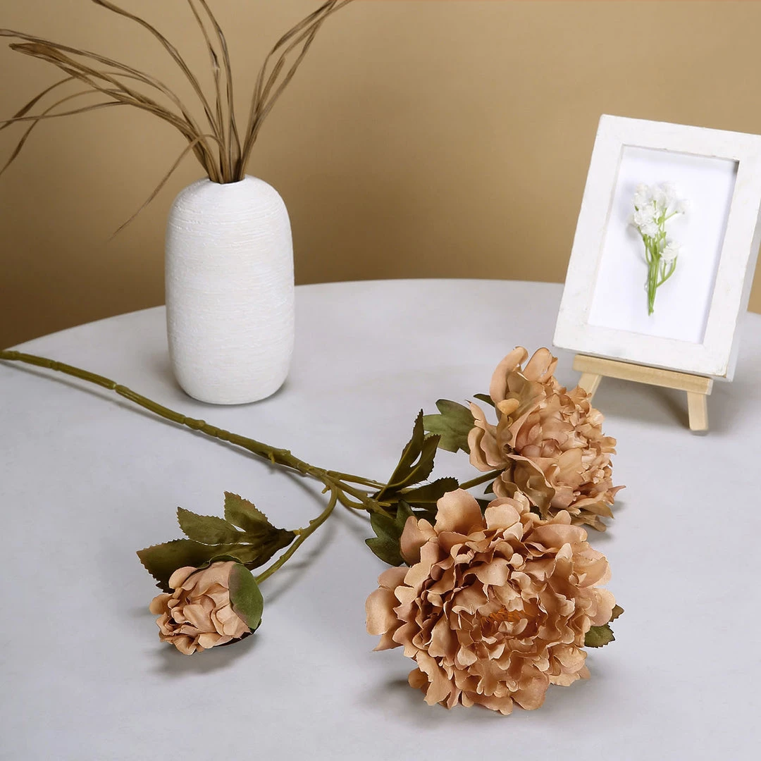 HIER_1130 2 Bushes | 29" Tall Dusty Rose Artificial Silk Peony Flower Bouquets Artificial Flower & Plants 2 HIER_1130 2 Bushes | 29" Tall Dusty Rose Artificial Silk Peony Flower Bouquets Artificial Flower & Plants