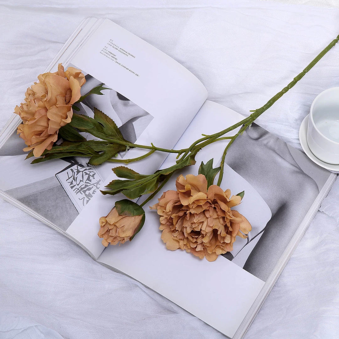 HIER_1130 2 Bushes | 29" Tall Dusty Rose Artificial Silk Peony Flower Bouquets Artificial Flower & Plants 10 HIER_1130 2 Bushes | 29" Tall Dusty Rose Artificial Silk Peony Flower Bouquets Artificial Flower & Plants