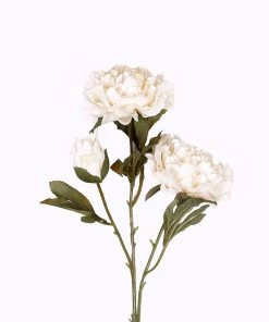 HIER_1130 2 Bushes | 29" Tall Ivory Artificial Silk Peony Flower Bouquets Artificial Peony 22 HIER_1130 2 Bushes | 29