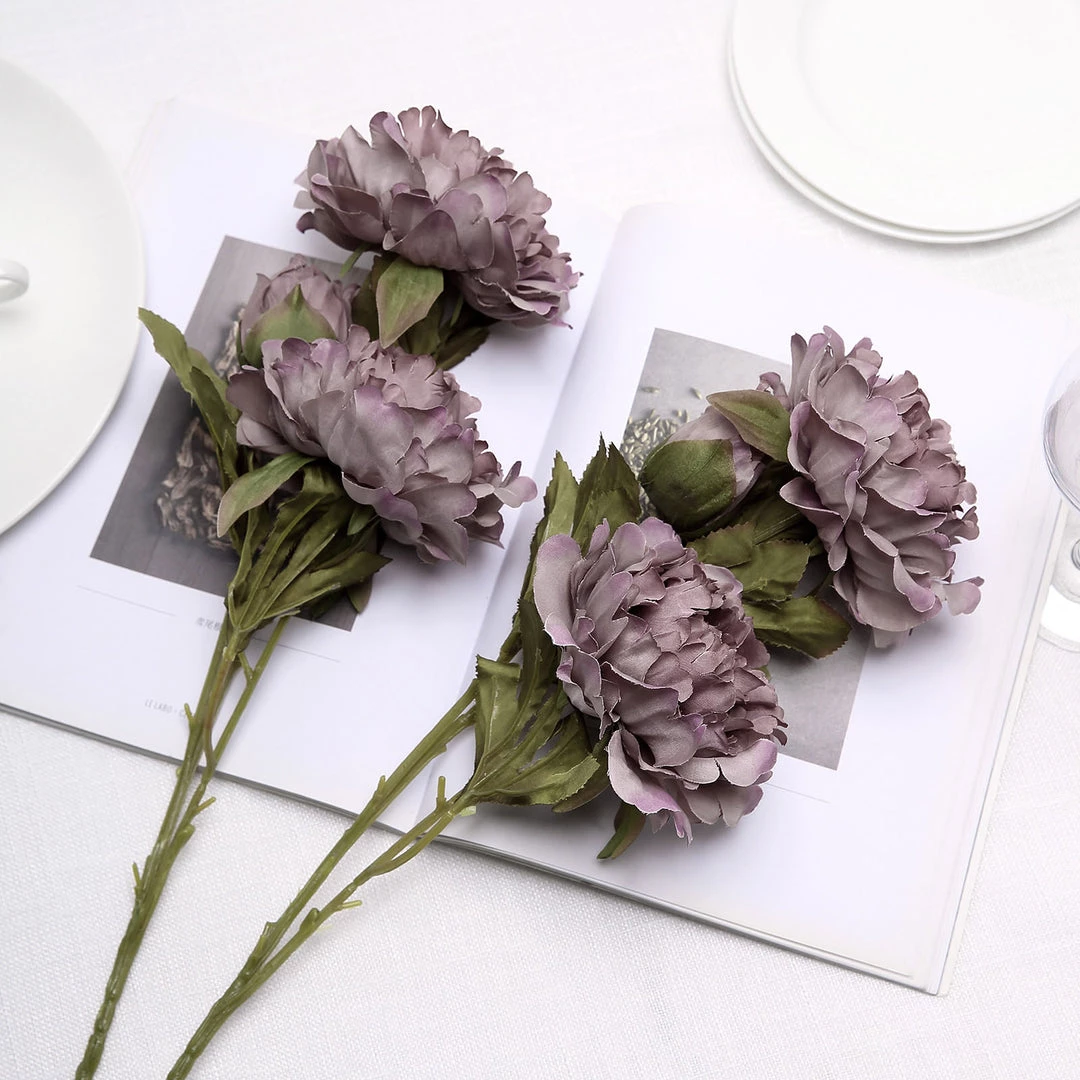 HIER_1130 2 Bushes | 29" Tall Mauve Artificial Silk Peony Flower Bouquets Artificial Flower & Plants 2 HIER_1130 2 Bushes | 29" Tall Mauve Artificial Silk Peony Flower Bouquets Artificial Flower & Plants