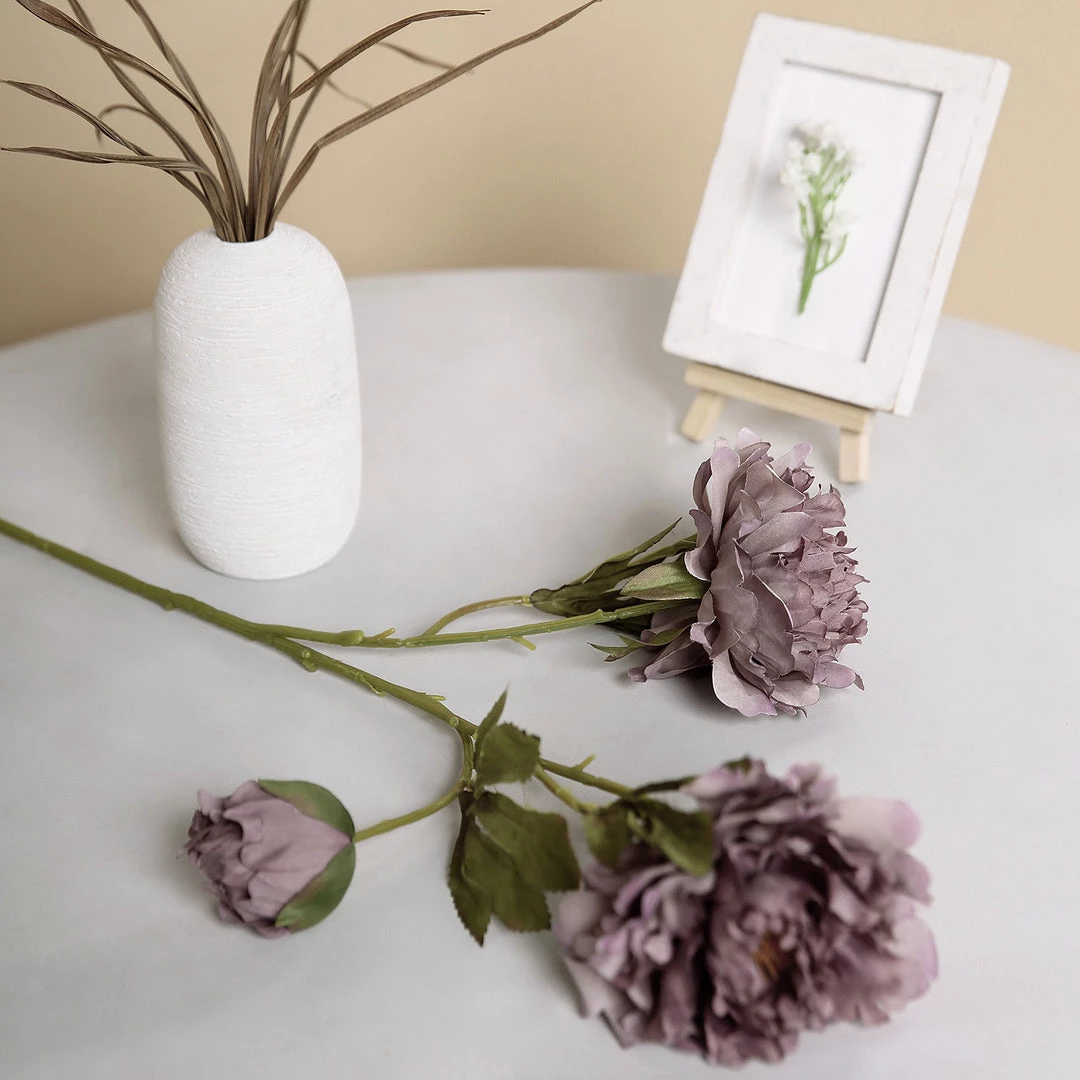 HIER_1130 2 Bushes | 29" Tall Mauve Artificial Silk Peony Flower Bouquets Artificial Flower & Plants 9 HIER_1130 2 Bushes | 29" Tall Mauve Artificial Silk Peony Flower Bouquets Artificial Flower & Plants