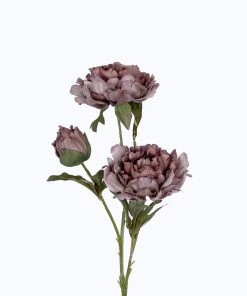 HIER_1130 2 Bushes | 29" Tall Mauve Artificial Silk Peony Flower Bouquets Artificial Flower & Plants 22 HIER_1130 2 Bushes | 29