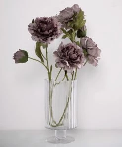 HIER_1130 2 Bushes | 29" Tall Mauve Artificial Silk Peony Flower Bouquets Artificial Flower & Plants
