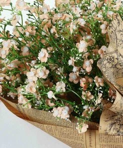 HIER_1150 Faux Cherry Blossoms | Baby Breath 4 Stems | 27