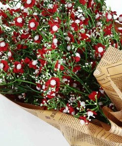 HIER_1150 Faux Cherry Blossoms | Baby Breath 4 Stems | 27" Burgundy Artificial Silk Babys Breath Gypsophila Flowers 19 HIER_1150 Faux Cherry Blossoms | Baby Breath 4 Stems | 27