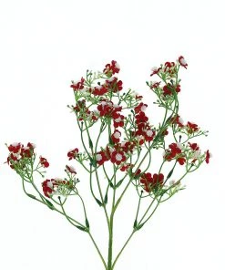 HIER_1150 Faux Cherry Blossoms | Baby Breath 4 Stems | 27" Burgundy Artificial Silk Babys Breath Gypsophila Flowers 20 HIER_1150 Faux Cherry Blossoms | Baby Breath 4 Stems | 27