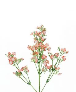HIER_1150 4 Stems | 27" Coral Artificial Silk Babys Breath Gypsophila Flowers 20 HIER_1150 4 Stems | 27