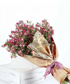 HIER_1150 Faux Cherry Blossoms | Baby Breath 4 Stems | 27