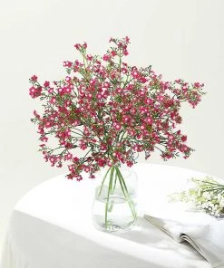 HIER_1150 Faux Cherry Blossoms | Baby Breath 4 Stems | 27