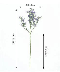 HIER_1150 Faux Cherry Blossoms | Baby Breath 4 Stems | 27" Lavender Artificial Silk Babys Breath Gypsophila Flowers 14 HIER_1150 Faux Cherry Blossoms | Baby Breath 4 Stems | 27