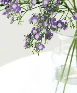 HIER_1150 Faux Cherry Blossoms | Baby Breath 4 Stems | 27" Lavender Artificial Silk Babys Breath Gypsophila Flowers 18 HIER_1150 Faux Cherry Blossoms | Baby Breath 4 Stems | 27
