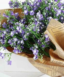 HIER_1150 Faux Cherry Blossoms | Baby Breath 4 Stems | 27" Lavender Artificial Silk Babys Breath Gypsophila Flowers 20 HIER_1150 Faux Cherry Blossoms | Baby Breath 4 Stems | 27