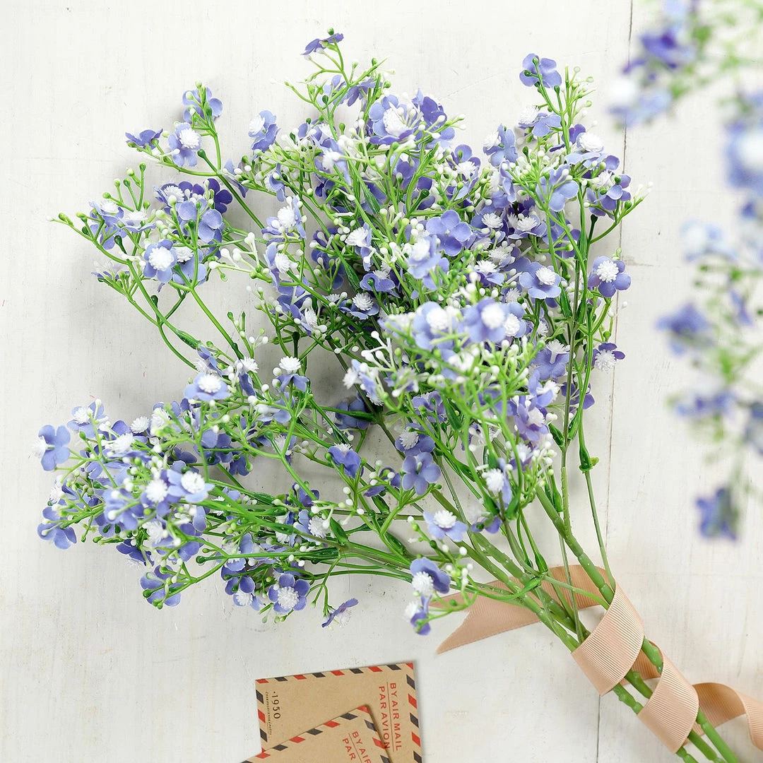 HIER_1150 Faux Cherry Blossoms | Baby Breath 4 Stems | 27" Lavender Artificial Silk Babys Breath Gypsophila Flowers 1 HIER_1150 Faux Cherry Blossoms | Baby Breath 4 Stems | 27" Lavender Artificial Silk Babys Breath Gypsophila Flowers